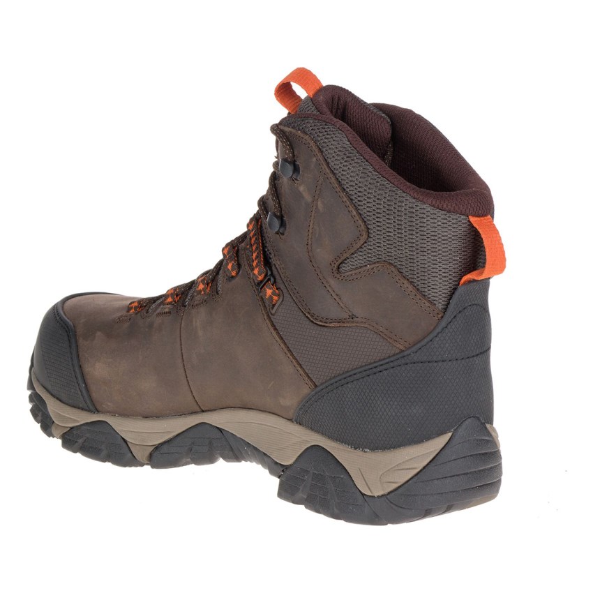 Bottes de Securite Merrell Phaserbound Mid Waterproof Comp Toe Chocolat Homme | W.R.HTFO